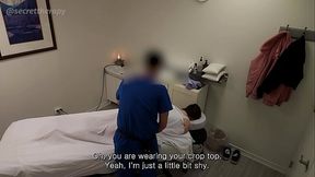 Asian secretary gets her white ass bounced and pink pussy licked by busty beauty