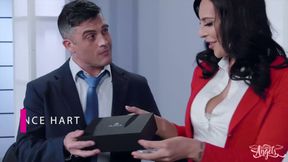 Trans Angels - Lance Hart Pounds Ass of Big Titted Chanel Santini as She Strokes Thick Tgirl Cock at Work