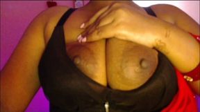 Rasbhari girl took out her boobs and played with her nipples.