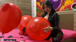 Mass Balloon Destruction in Latex with Cigarette & Sharp Nails
