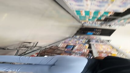 Candid mom shopping