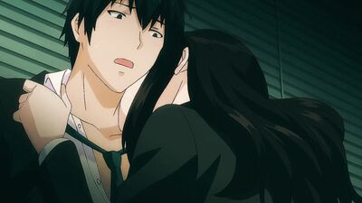 Watch this horny babe moan with pleasure as she gets her pussy filled with cum and French kisses