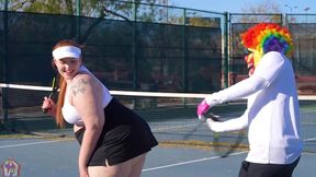 gibby the tennis player smashes slim thick chick red head pawg