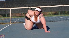 gibby the tennis player smashes slim thick chick red head pawg