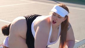gibby the tennis player smashes slim thick chick red head pawg