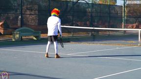 gibby the tennis player smashes slim thick chick red head pawg