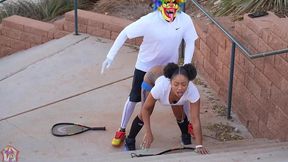 gibby the tennis player smashes slim thick chick red head pawg
