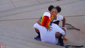 gibby the tennis player smashes slim thick chick red head pawg