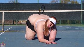 gibby the tennis player smashes slim thick chick red head pawg