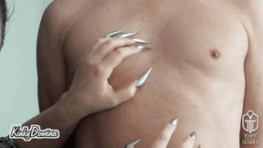 My Silver Sharp Nails take Over your body