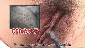 Japanese girl gets her juicy public mound trimmed down to nothing!