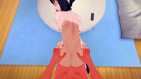 Naruto Yaoi - POV Sasuke is fucked by  Naruto with creampie in his ass - Japanese asian manga anime game porn