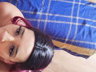 sloppy fellatio with cum on face POV