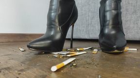 GRINDING 20 CIGARETTES UNDER MY LOUBOUTIN BOOTS ASMR (HD)