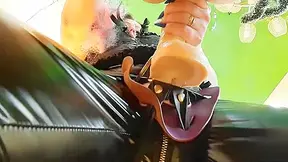 Dominatrix Nika - My Strapon Quickly Enters And Exits My Slaves Anal Hole Fucks Her Slave In A Chastity Belt In The Ass