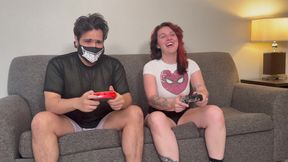 Redhead Ballbusts Gamer Loser