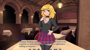 Cute Femboy BF Chokes on Huge Dick Under Cafe Table Cum Gush