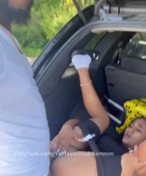 Fucking me in the trunk before my cuck husband caught us