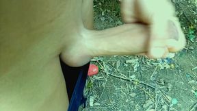 Close up Look at Dick, Urethral Meatus, Balls, Spit as Lube 2