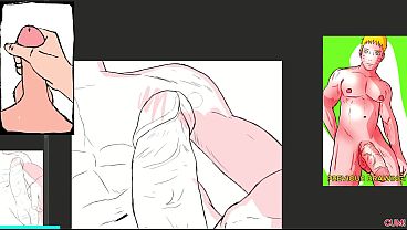 Muscular Male Torso Holding Huge Erect Cock - No Face Visible Big Thick Dick Close Up