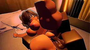 Roblox Avatar Overwhelmed by Huge BBC in Hot Blacked Action