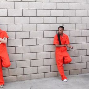 Prison girls in fight conflict get arresting for sex by lesbian guards