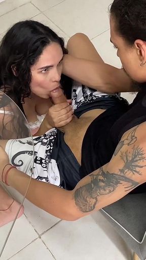 My Stepsister Left and Her Big Ass Latin Best Friend, Gave Me a Blowjob! - Porn in Spanish
