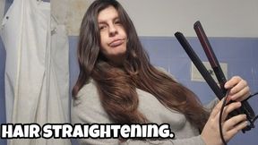 Straight Long Hair Ironing - Hair Play & Brushing Chubby Girl