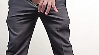 Red-hot lecturer finishes off the milk he had from 2 weeks sans fuck-fest