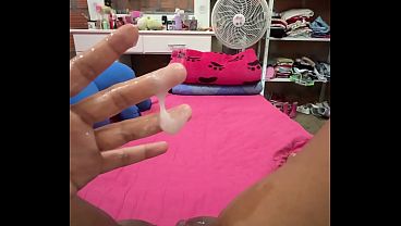 LATINA SOLO GIRL MASTURBATES AND THEN GETS F*CKED