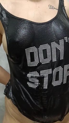 Wet Undressing and Cumming in the Shower   Clip 1