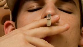 ”Pretty Kenny Crusoe Smoke & Jerks Off In Bed”