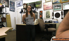 Nerdy girl will do anything for money