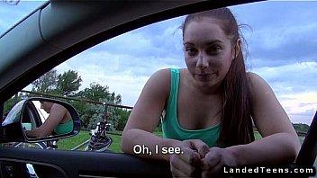 Redhead amateur teen fucking outdoors POV