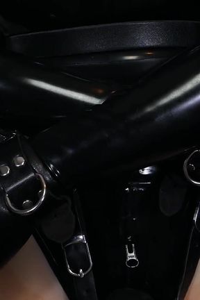 Curious Little Slut Part 2: Shiny Latex Kneeling Hell, Gag-slobbering, Non-stop Cunt-buzz Orgasms for Slave Mila