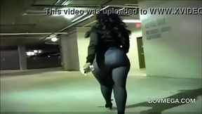phat ass bbw n tight jeans walk away