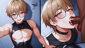 blonde femboy confesses that she likes to give her hard ass to several men with big dicks. anime hentai pinoy