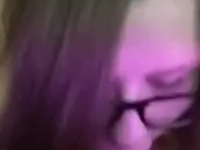 Dumb Slut Slurps on a Cock