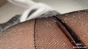 POV Under My Big Pantyhosed Booty: Nylon Foot & Rear Teasing