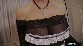 Naughty Hotel Maid Deauxma Rides A Big Black Cock and Gets Cum All Over - teaser