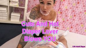 Cute And Hot Diaper Lover Blows YOU