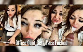 Office cunt gets face fucked