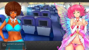 Morticias Hot Airplane Adventure with Curvy Flight Attendant Monsters in Huniepop 2