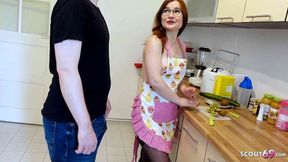Amateur auburn Step-Sister TinyEmily creampied in the kitchen