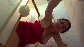 she offers up anal sex to her stepson while bent over cleaning