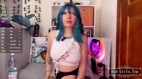 Petite super slim busty anime teen