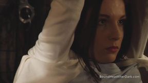 Curvy Pale White Big Natural Boobs Leasbian Slave Undressed By Horny Madame