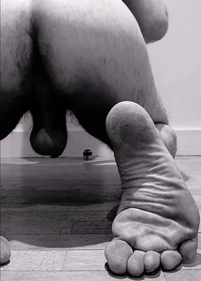 Pov anal training with prostate toy, soles and feet
