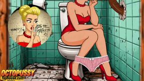 Gloryhole: Married Housewife Fucked in the Mouth and Asshole in a Dirty Public Toilet
