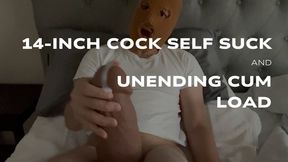 14-Inch Cock Self Suck and Unending Cum Load